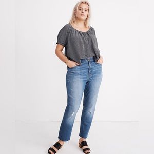 The High-Rise Slim Boyjean in Dover Wash: Raw-Hemmed Edition size 30